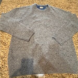 Faherty Men's Heathered Gray Crewneck Sweater